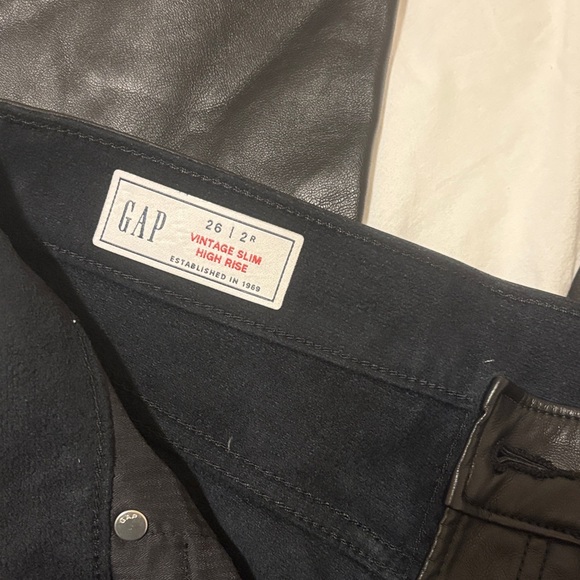 GAP Black Leather Pants - Picture 3 of 3